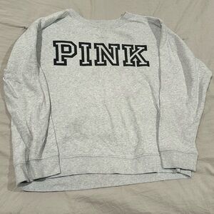 SOLD: PINK Victoria's Secret Light Gray Crew Neck Sweater